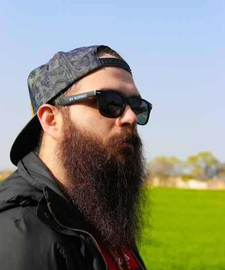 Textured crop hairstyle with beard variation